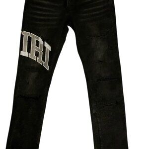 AMIRI JEANS BLACK WITH GREY LOGO